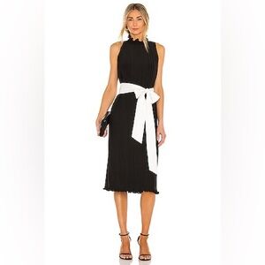 NWT Alice + Olivia Shayna belted black and white dress size 4